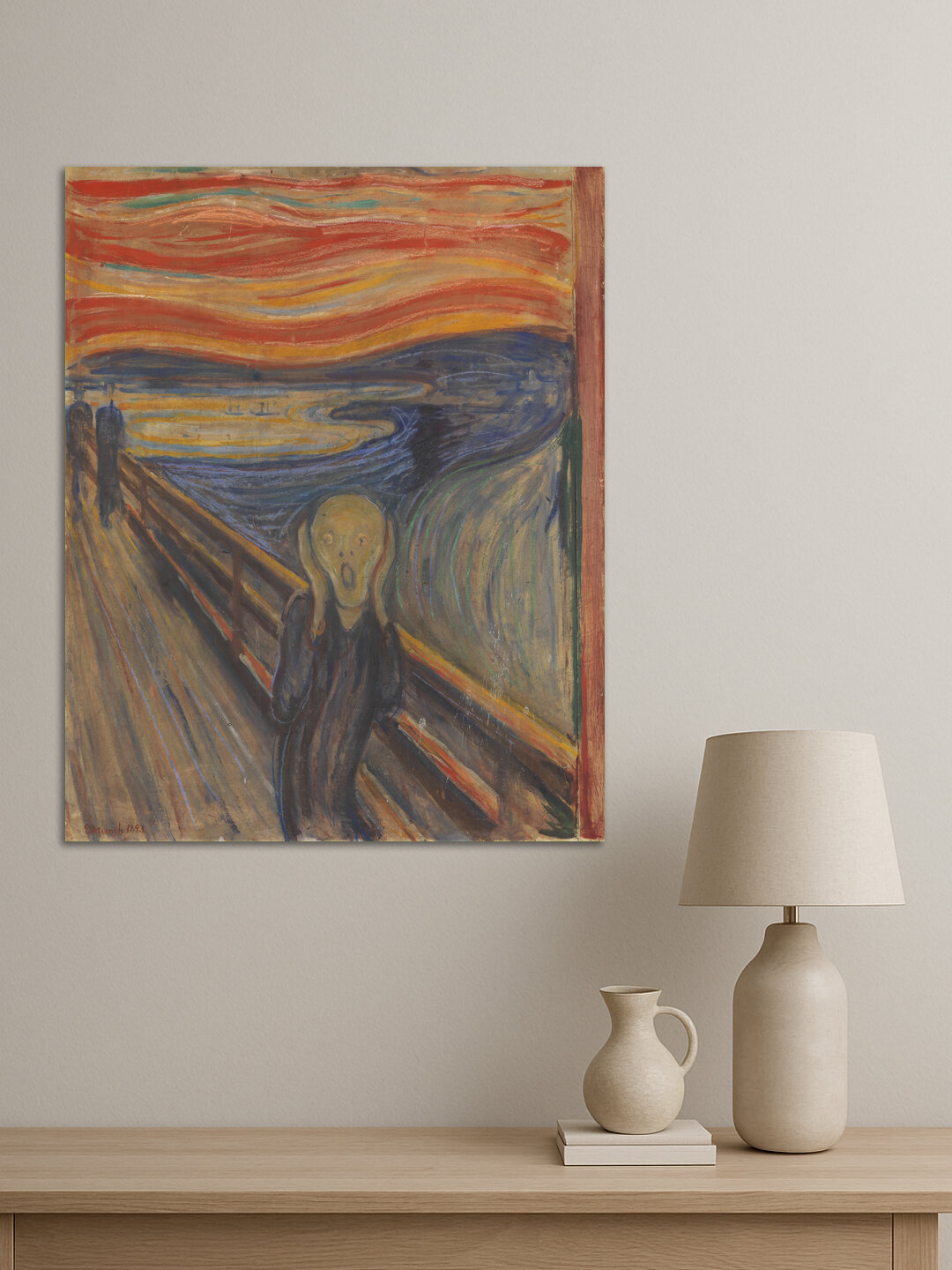 Картина интерьерная на стену ARTERY "Мунк – Крик", печать на холсте, постер на подрамнике, 40х50 см — фото 1