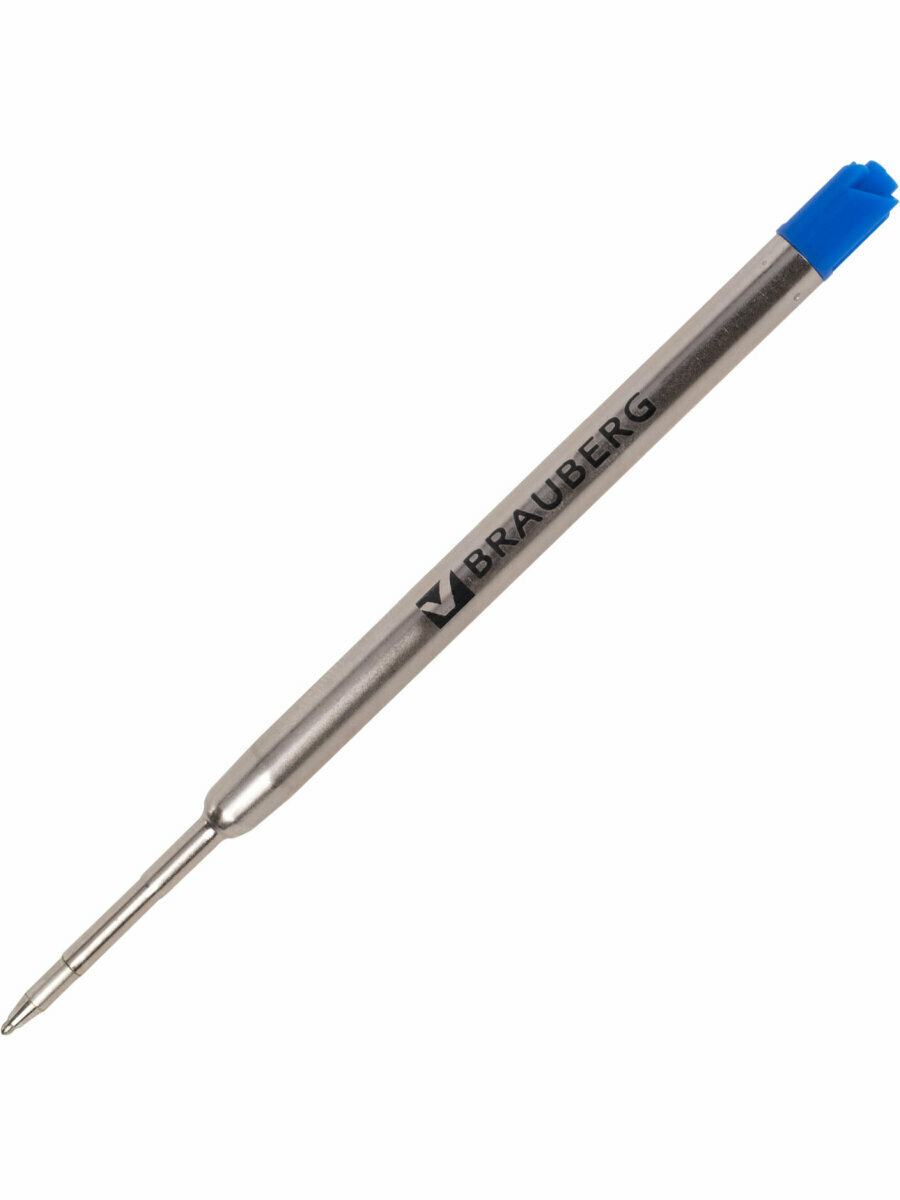 Стержень шариковый для ручки паркер для письма масляный Brauberg Синие тип Parker 98 мм металлический корпус линия письма 05 мм 170346