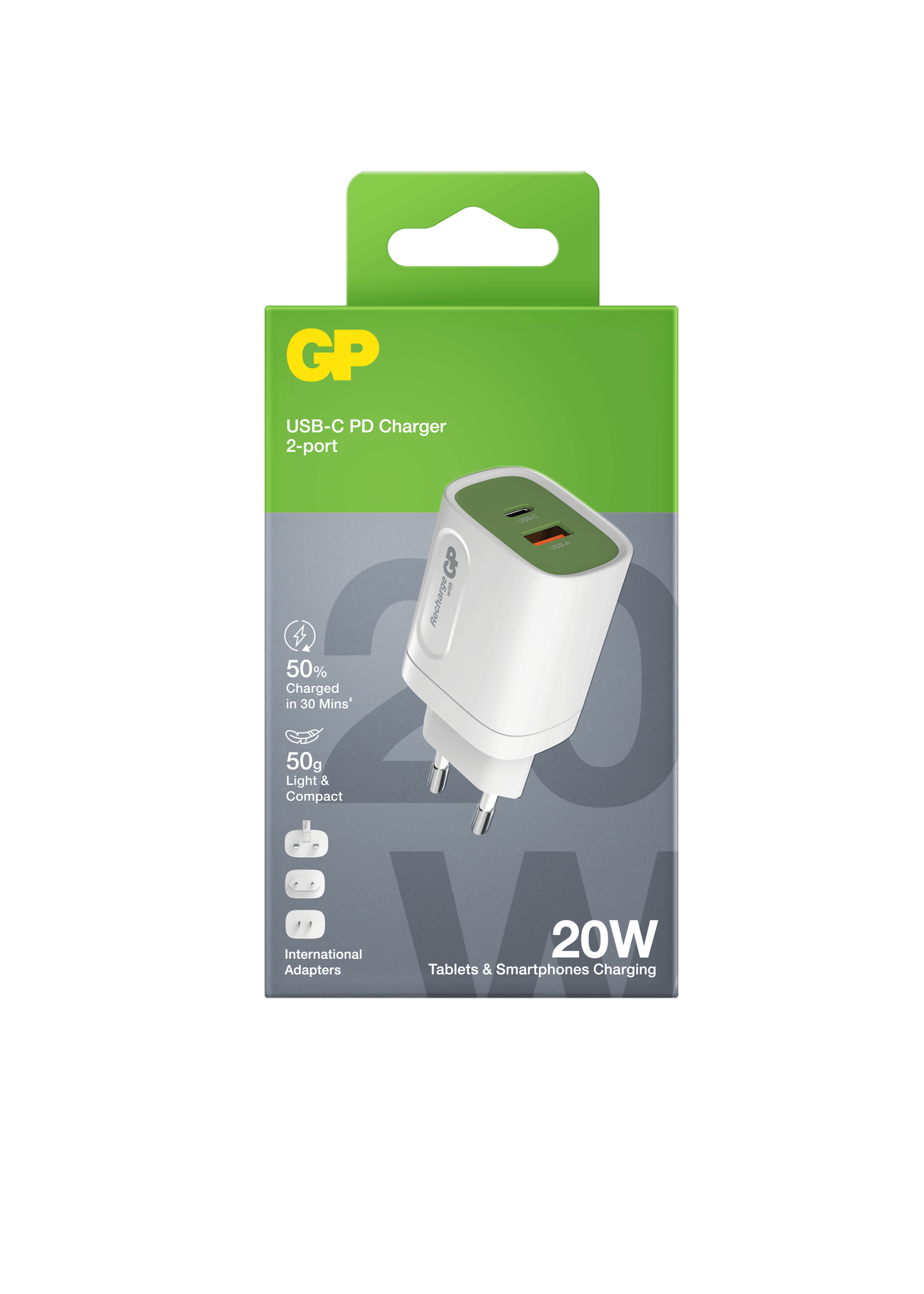 Сетевое зарядное устройство 20W для телефонов смартфонов планшетов Быстрая зарядка 20Вт 3 переходника в розетку