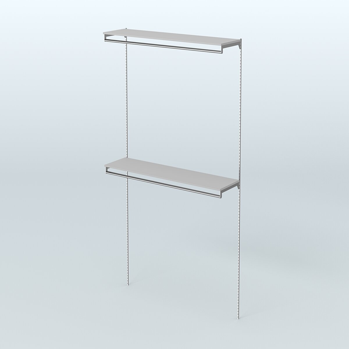 Модульная система Neo Fix №10 с двумя сборными поручнями и полками ДСП 16 мм (1200 мм) Серый