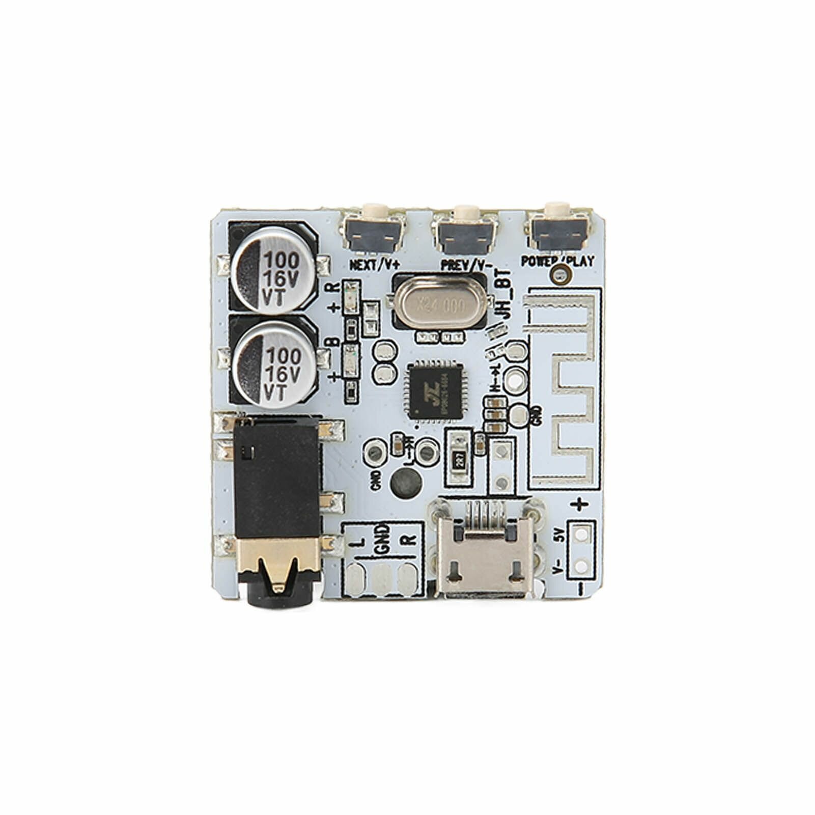 Bluetooth 5.0 аудиомодуль для MP3-плеера (белый)