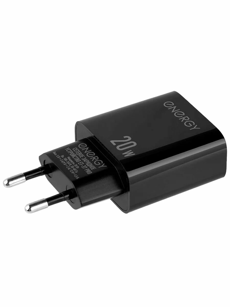 Сетевое зарядное устройство ET-37 PRO 20 Вт черный