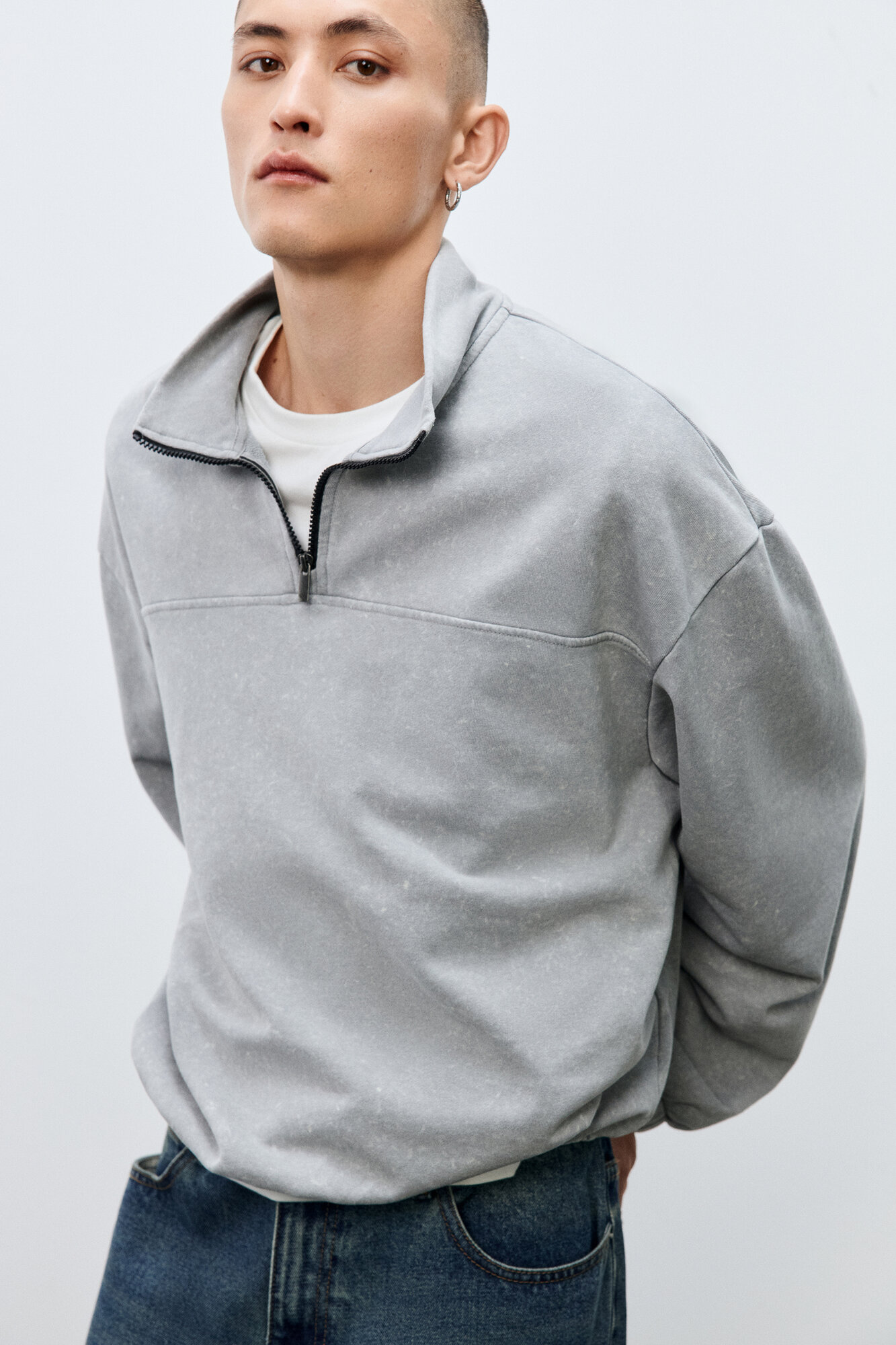 Свитшот Befree Man Basic размер L  серый