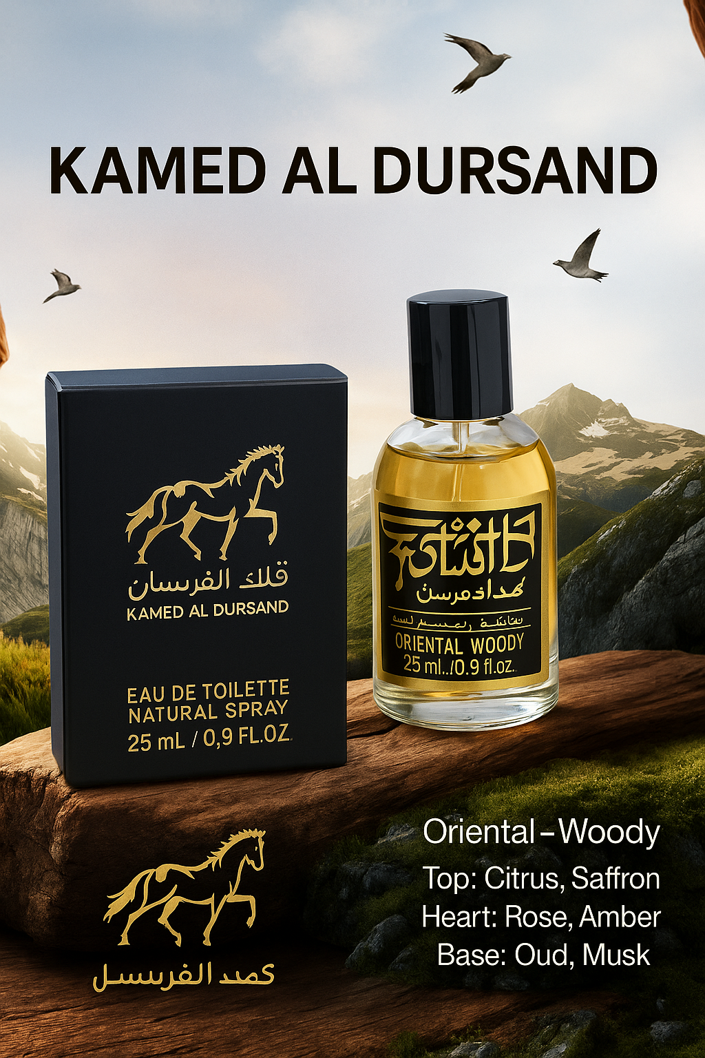 Парфюмерная вода для мужиской восточные kamed el dursand 25 ml