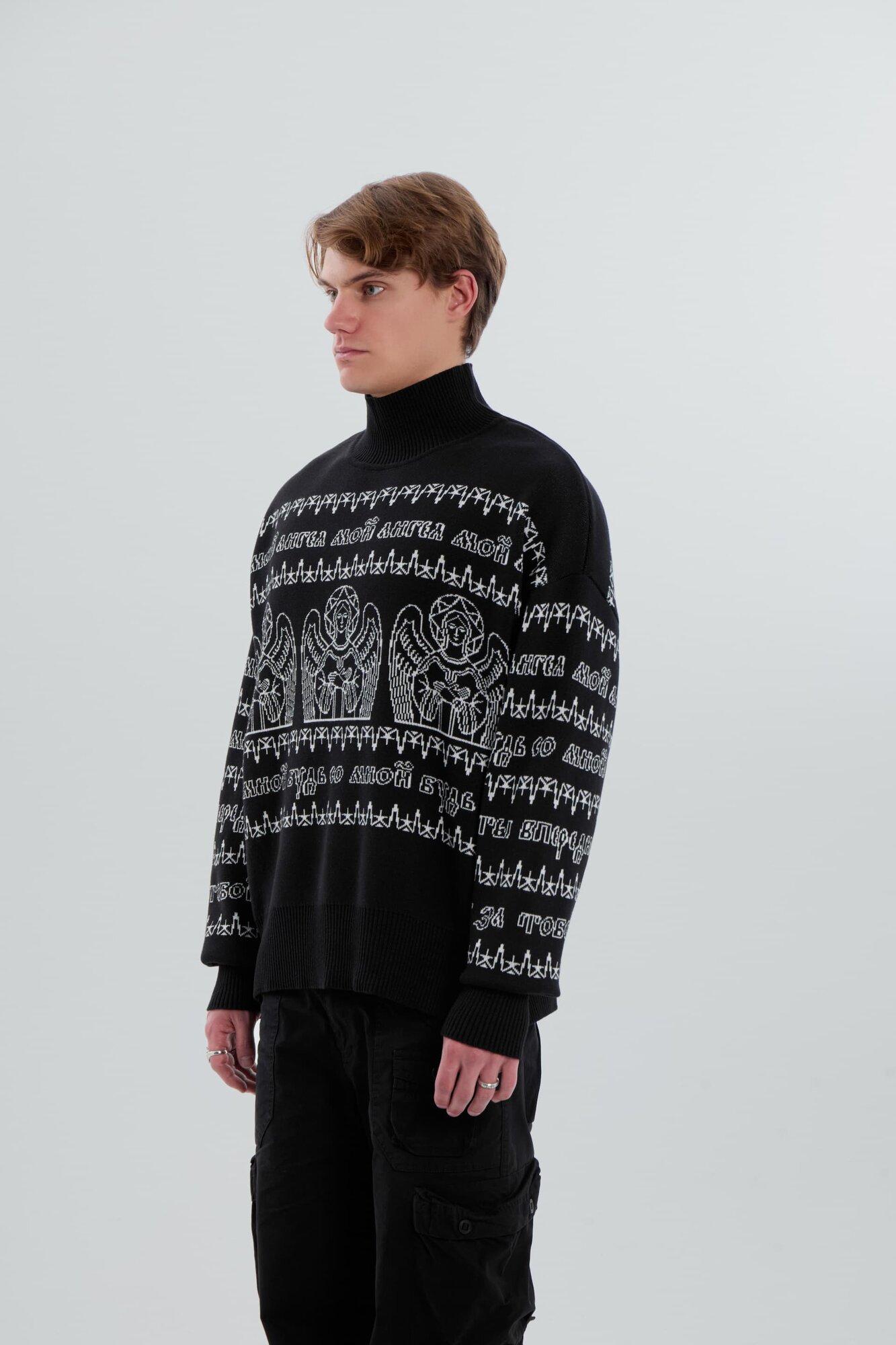 Свитер Антон Лисин Ангел Мой, размер L-XL, , черный — фото 1