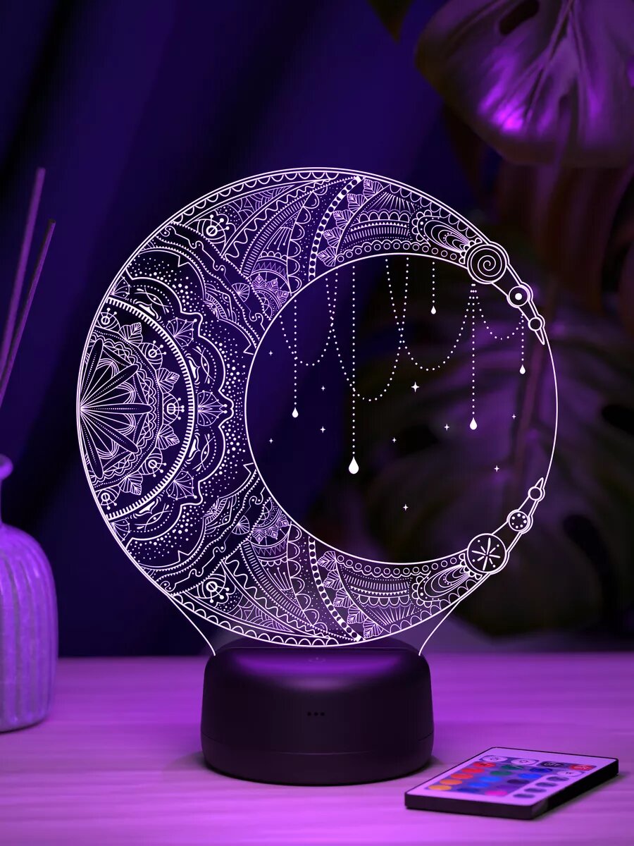 Ночник подарок Ловец снов - месяц