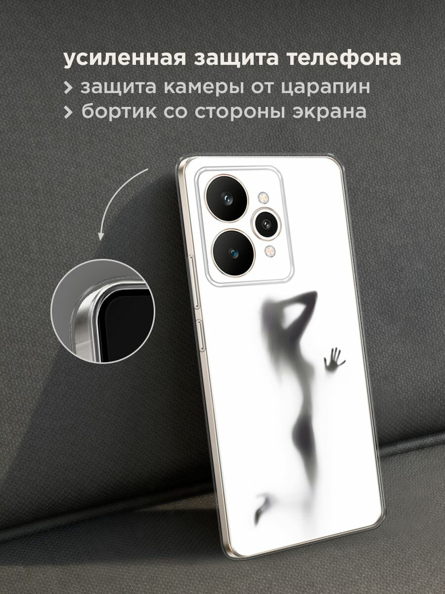 Силиконовый чехол на Realme 15 / Реалми 15 с принтом "Стекло в душе" — фото 1