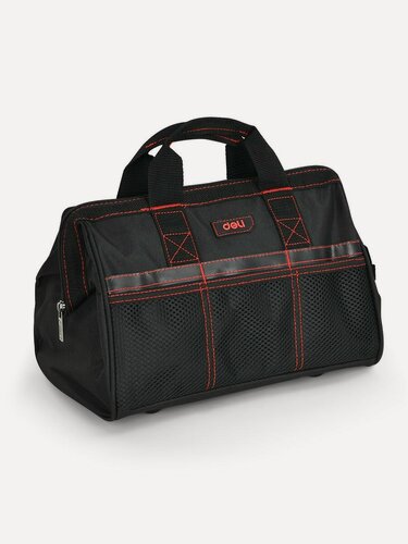 Изображение товара Сумка для инструментов Deli "Black Edition" DL430903 (32х25х22 см, 6 карманов, ткань Oxford 600D)