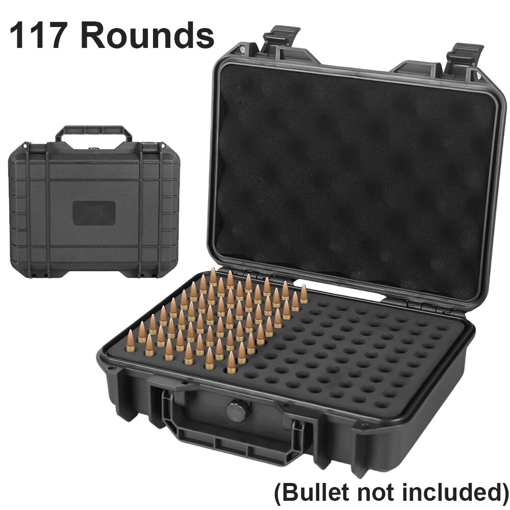 FUNANASUN Бокс для патронов 117 шт PP+EVA 223/5.56/7.62x39 117 Rounds