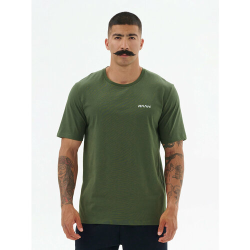 фото Футболка rank sportstyle left chest, 1 шт., размер m, зеленый