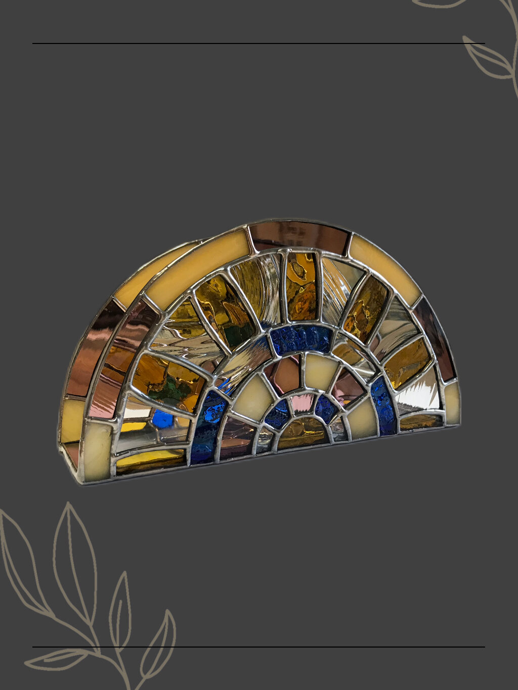 "Салфетница в стиле Тиффани" - из цветного витражного стекла. Ручная работа.