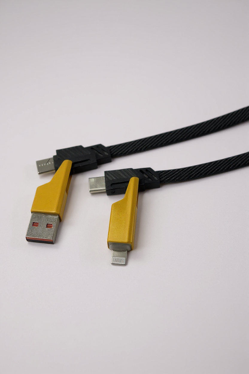 Кабель для iPhone 4 в 1 USB Кабель, Redmi и Samsung, Type-C, Lightning, Type-C to Type-C