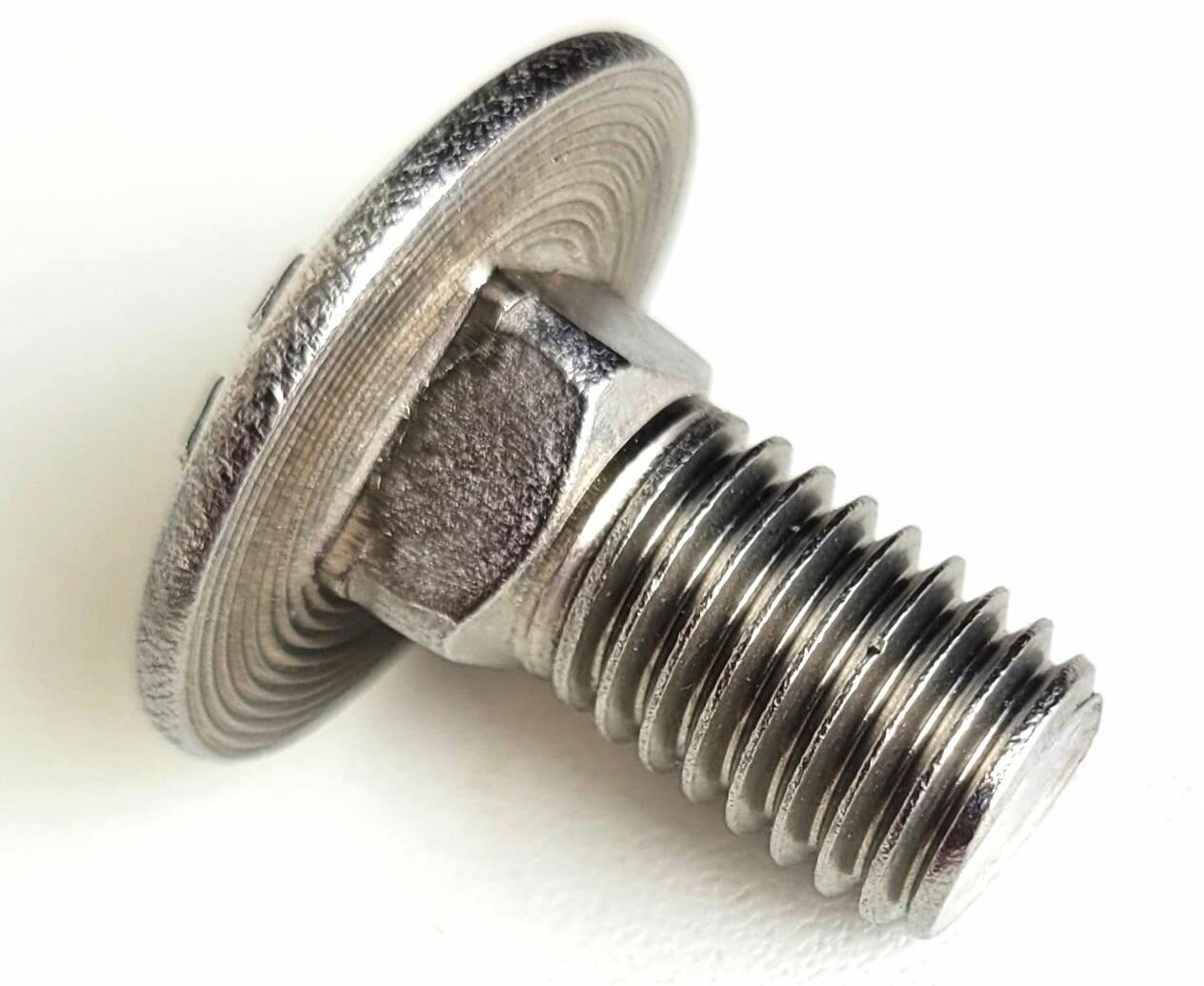 DIN 603 Болт мебельный М10Х20, 5 шт, А4-нержавеющий, с полукруглой головкой и квадратным подголовком.