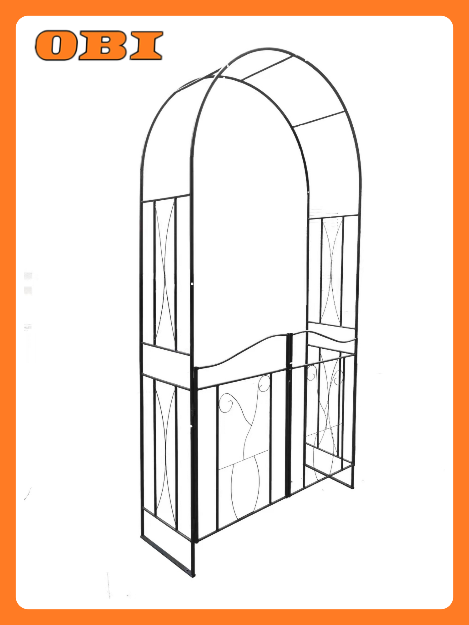 Арка садовая Portal для роз металл бесцветная 130x45x258 см
