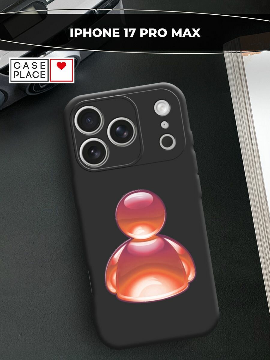 Чехол на Apple iPhone 17 Pro Max / Айфон 17 Про Макс с принтом Оранжевая иконка человека