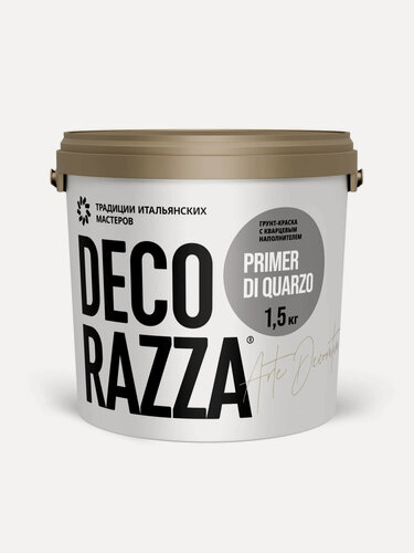 Изображение товара Грунт-краска с кварцевым наполнителем Decorazza Primer Di Quarzo (1,5кг) белая