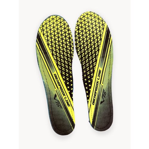 Стельки V76 хоккейные, ортопедические, желтые, липучка, 36 размер