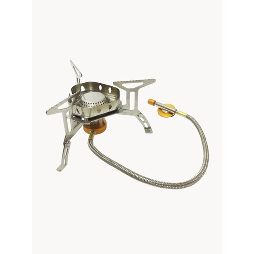 Складная походная газовая горелка с ветрозащитой 3500 Вт адаптер переходник на цанговый балон 2390₽