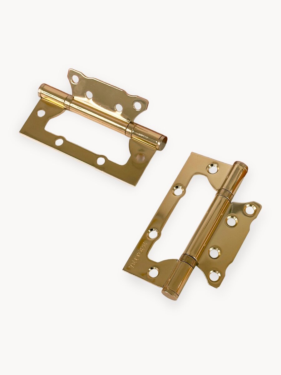 Петли бабочки для межкомнатных дверей универсальные, цвет Золото