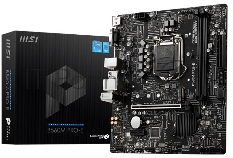 Материнская плата MSI B560M PRO-E, Socket 1200, Intel B560, 2xDDR4, 1xPCI-Ex16, 1xM.2, HDA 7.1, MicrATX , Retail box