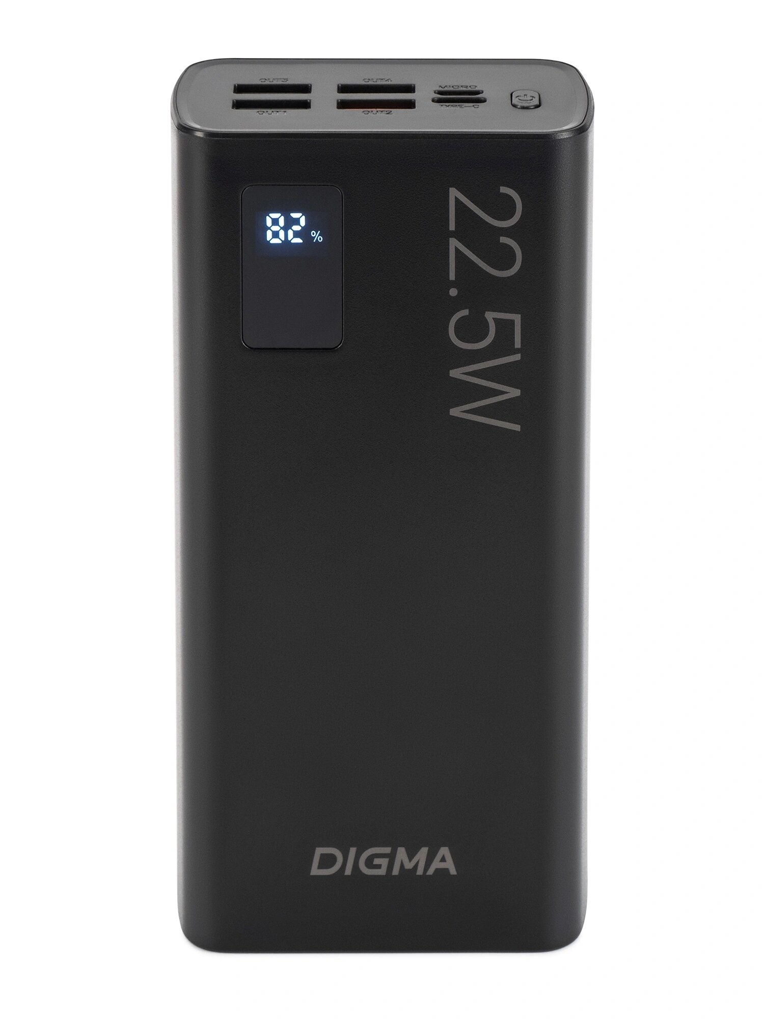 Мобильный аккумулятор DIGMA DGPF30A черный (dgpf30a22abk)
