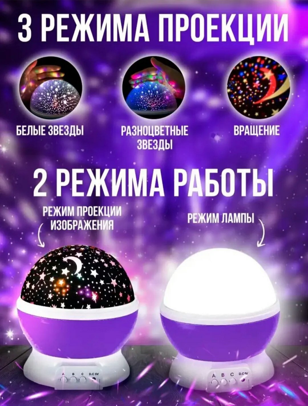 ➡️ Ночник светится, отражая звезды на потолке, и у детей создается ощущение, будто они лежат под небом.
