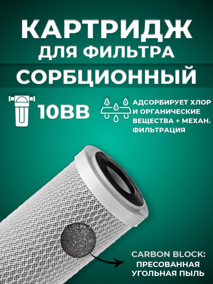 Сменный картридж ACR BL10BB - сорбционный (Пресованый актив. уголь 2л./м.)