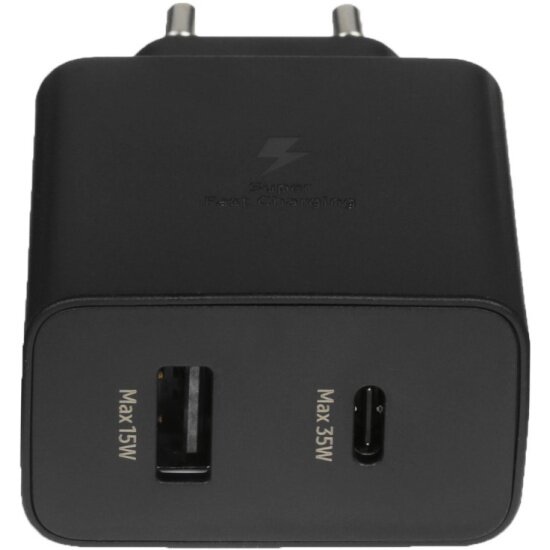 Сетевое зарядное устройство Samsung EP-TA220NBEGRU, 35Вт, 3A, черный