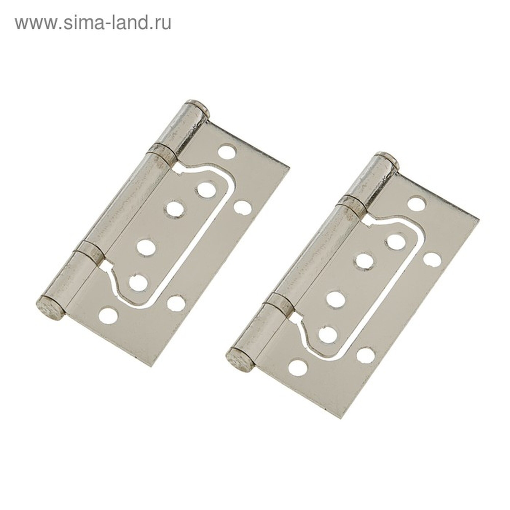 Петля-бабочка тундра 100х70х2.0 мм универсальная без врезки цвет матовый никель 2 шт.