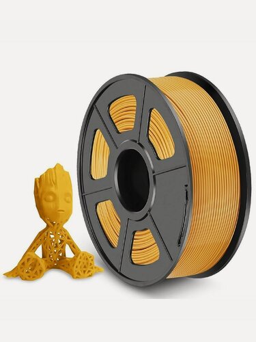 Изображение товара Филамент NVPRINT PLA Gold для 3D печати диаметр 1.75мм длина 330 метров масса 1 кг