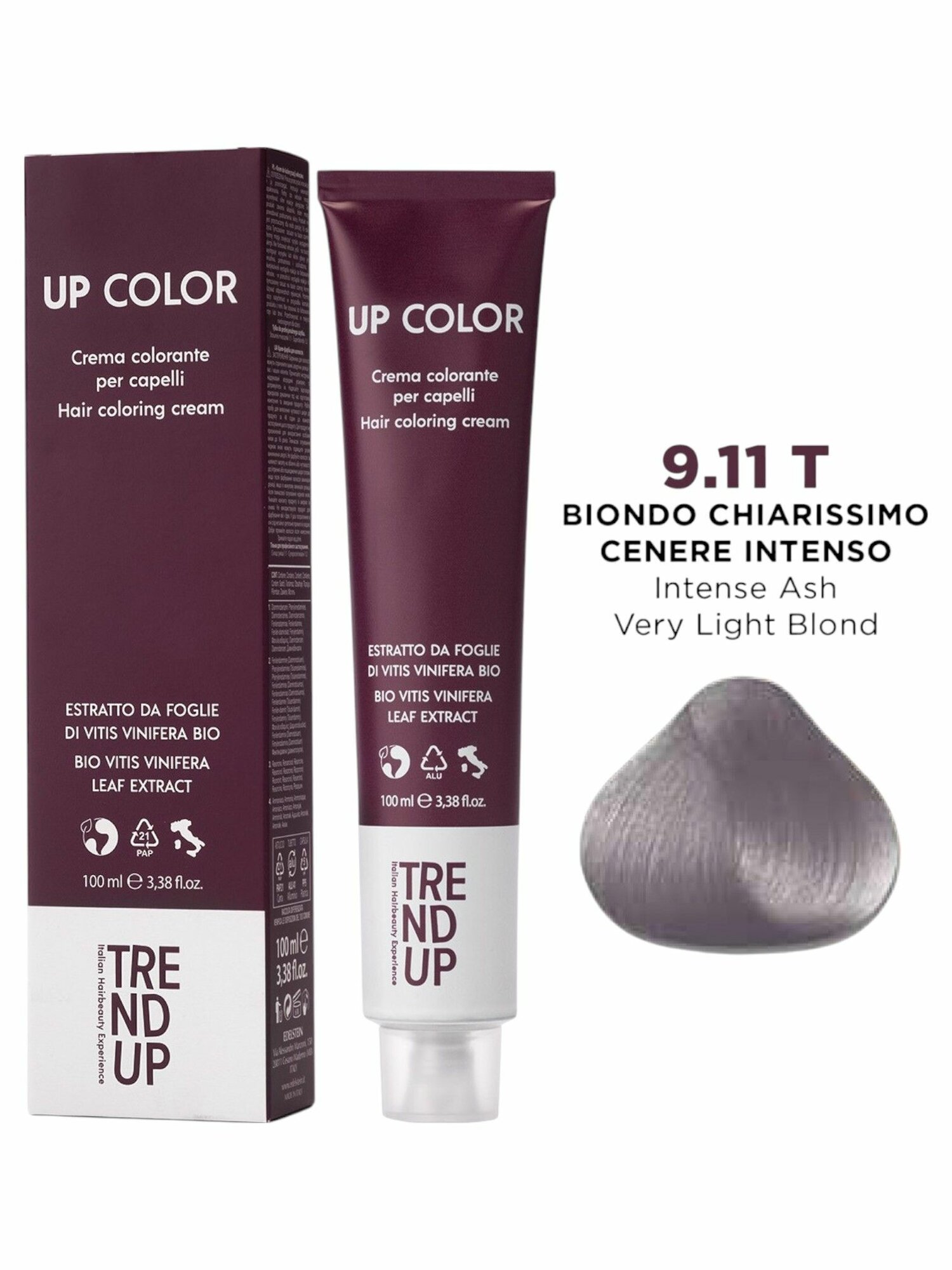 Краска для волос  Тонер  9 11T Очень светлый блондин интенсивно пепельный  Профессиональная  TREND UP UP COLOR  100 мл