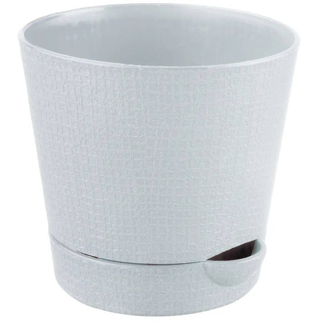 Горшок цветочный Тек  А  Тек Партер d9 5 h9 см v0 35 л пластик кремовый