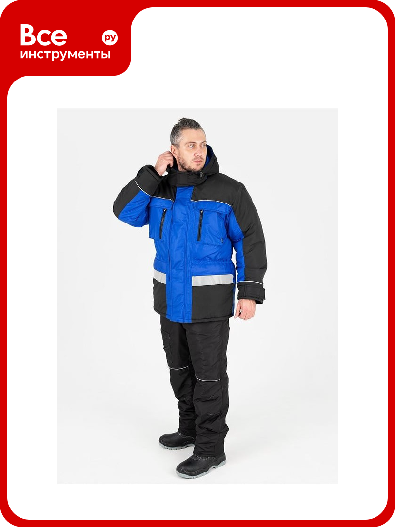 Зимняя куртка Факел Стимул Блю ткань Таслан васильковый/черный р.44-46 рост 182-188 87486811.003