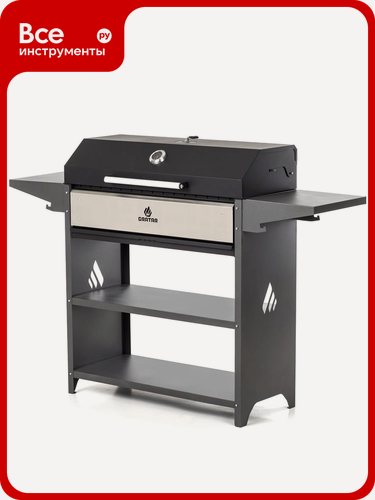 Изображение товара Мангал GRATAR Professional Optima BBQ POB 3000 из углеродистой стали с антикоррозионным покрытием, четыре полки