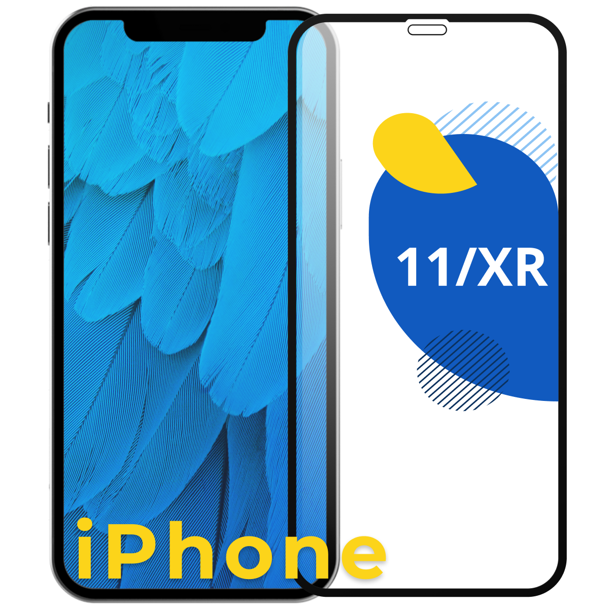 Защитное стекло для iPhone XR / iPhone 11, Защитка на Айфон ХР, Айфон 11 / Олеофобное покрытие / Защитное