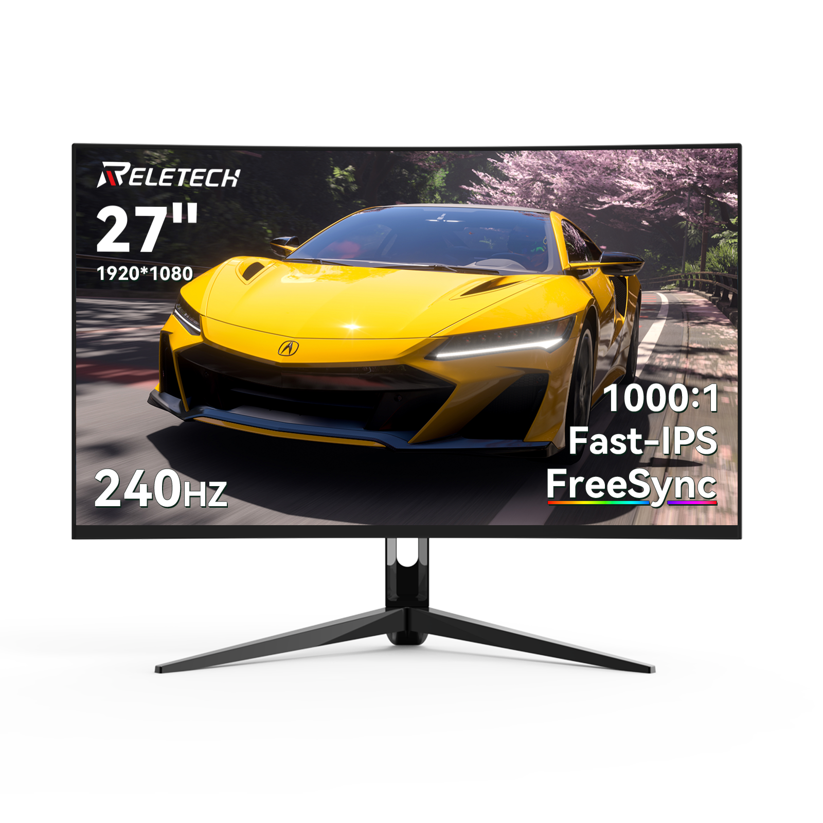 Монитор игровой Reletech 27 " 240 Гц, Fast-IPS, 1ms, 1920x1080, HDMI+DP, FreeSync/G-Sync, для компьютера, R27 Fury