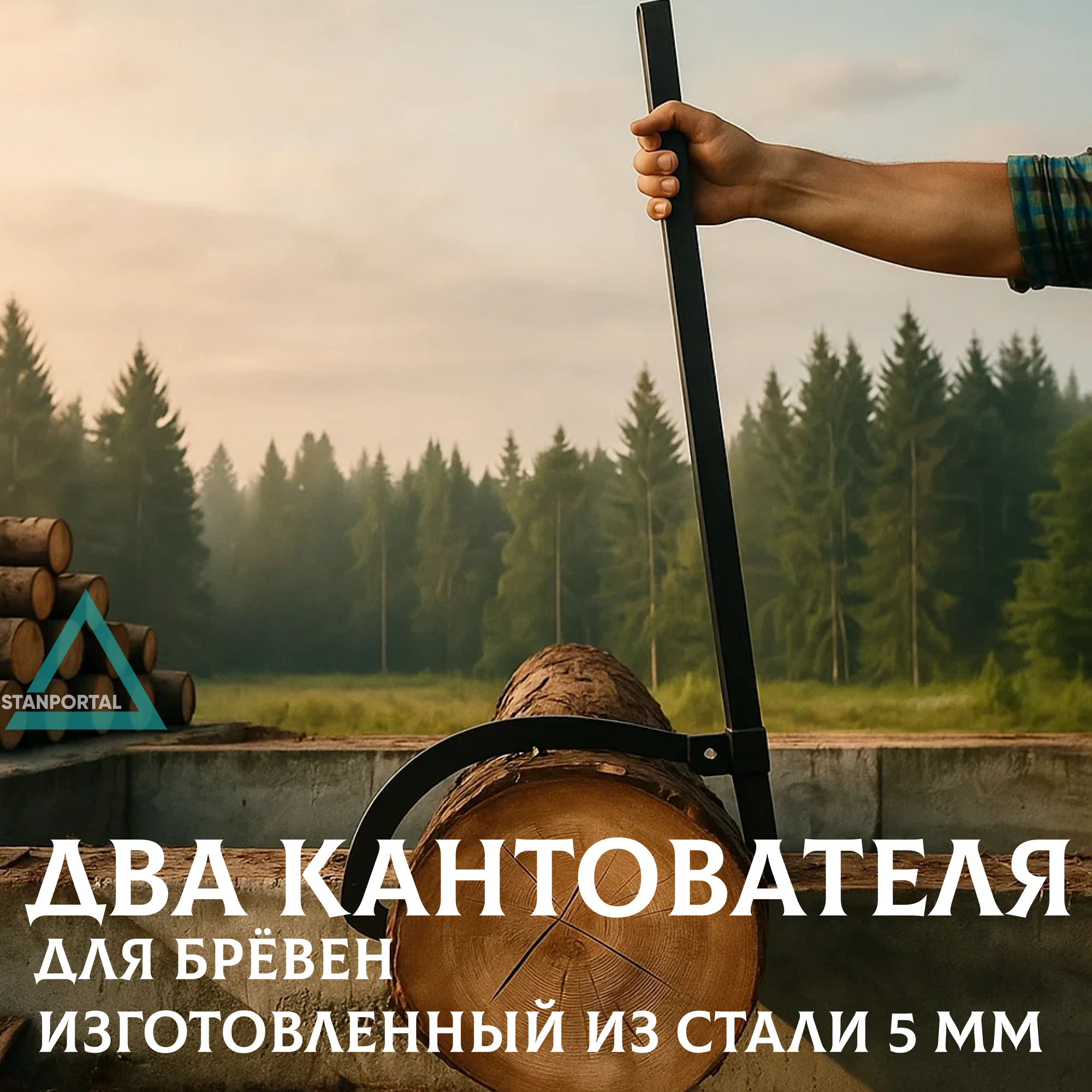 Два кантователя для бревен  СтанПортал  сталь  5мм  длина 105 см