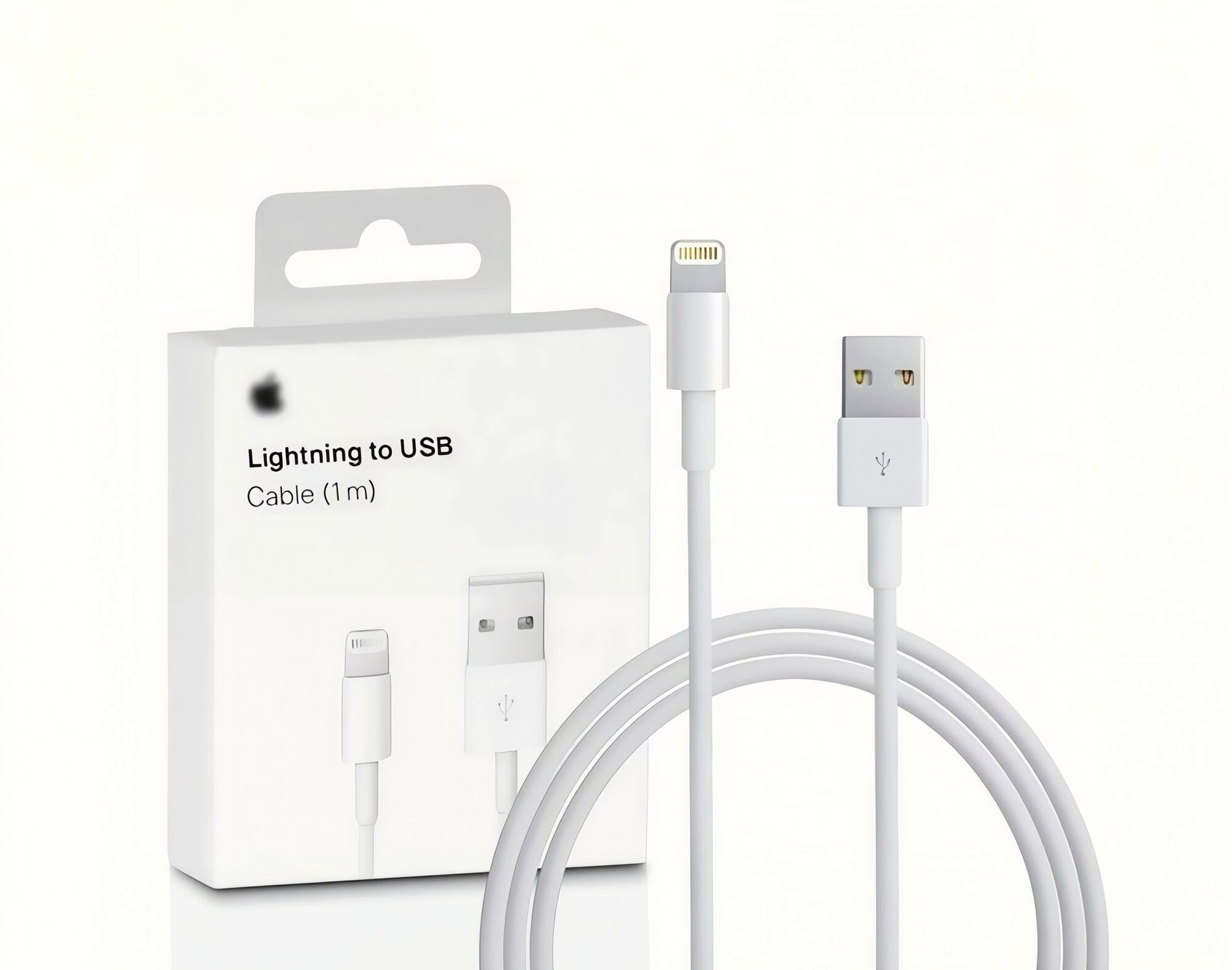 Зарядка для айфона / Кабель Lightning для зарядки телефона iPhone iPad iPod айфон провод шнур / белый / 1 метр
