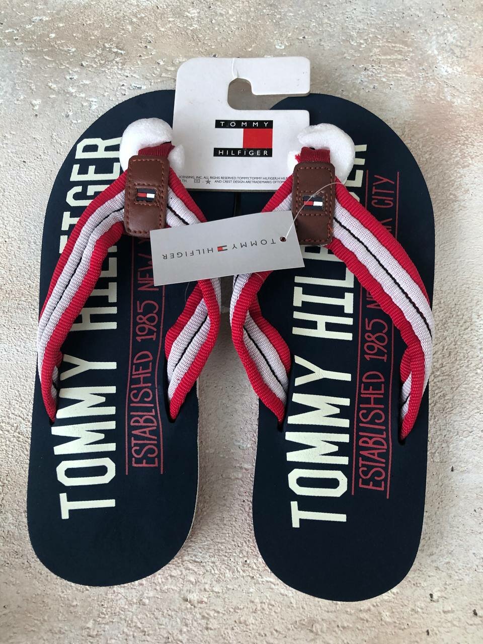 Шлёпанцы TOMMY HILFIGER Summer, размер 40, красный, синий, белый