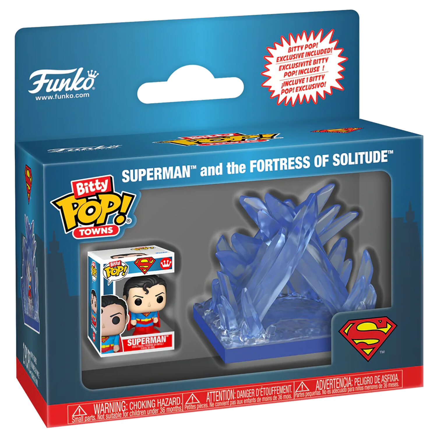 Фигурка Funko Bitty POP! Towns DC Superman and the Fortress of Solitude 85514