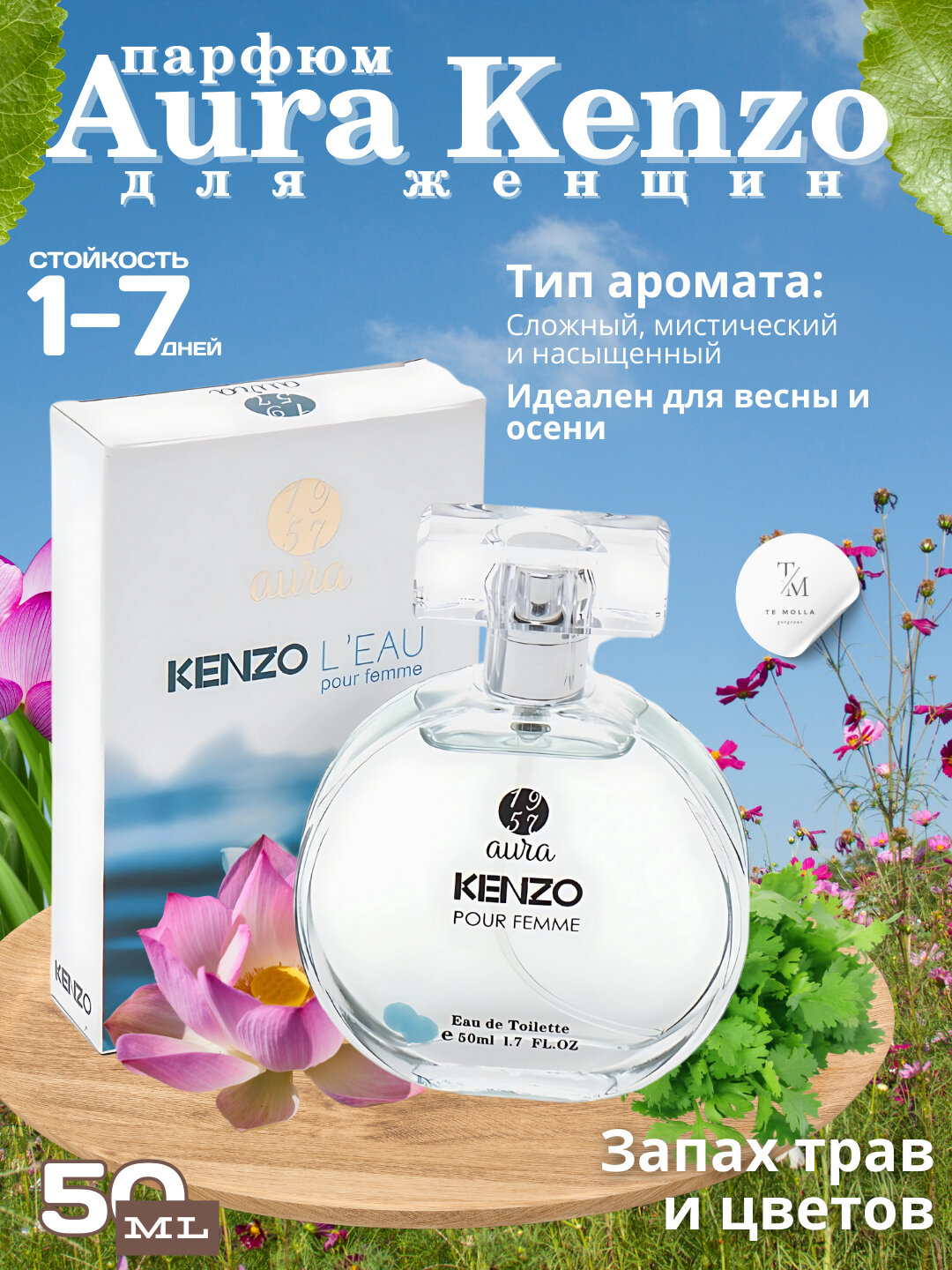 Парфюмерная вода Kenzo Aura Savdo, роликовый аппликатор, 50 мл
