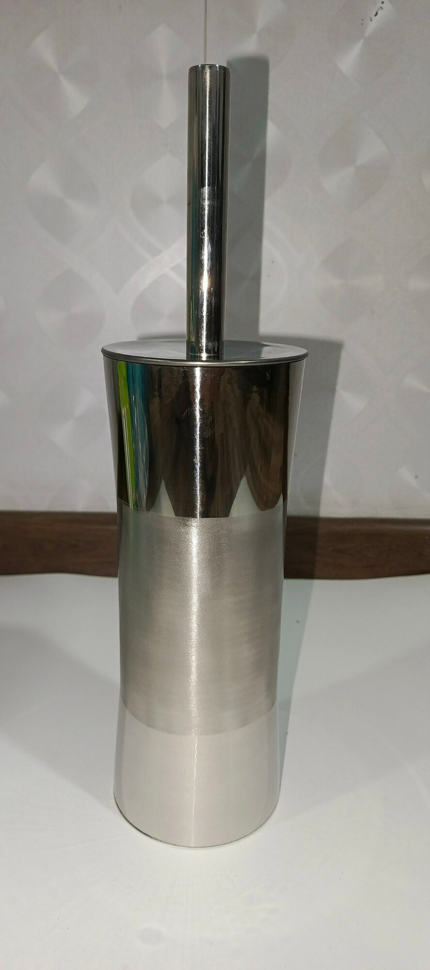 Ёршик для унитаза , металическая рукоятка, пластиковая щетка — фото 1