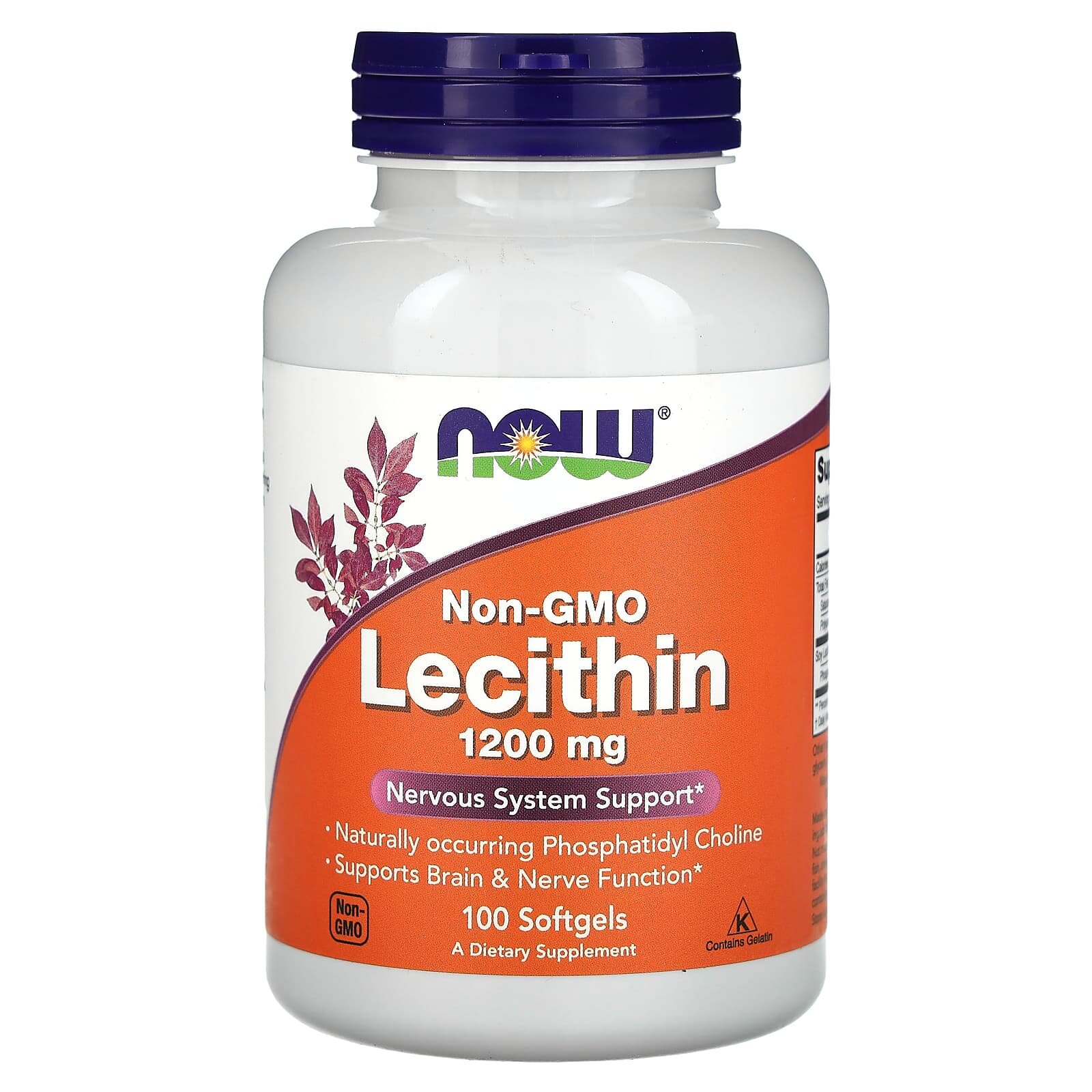 NOW Foods, Sunflower Lecithin, 1,200 mg, 100 Softgels