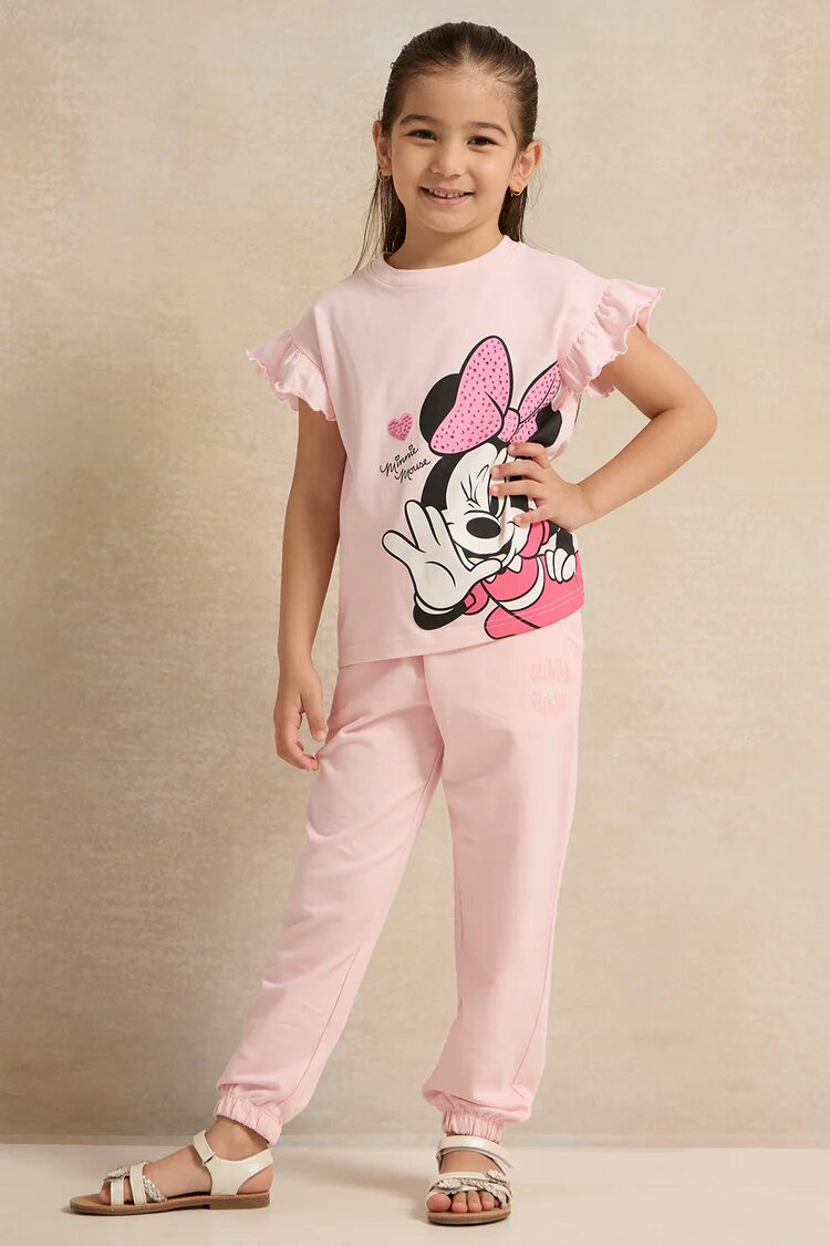 Футболка REDTAG, размер 6-7 лет, розовый — фото 1