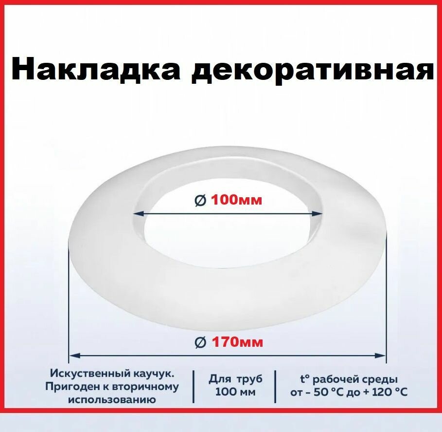 Накладка декоративная D100мм для дымохода