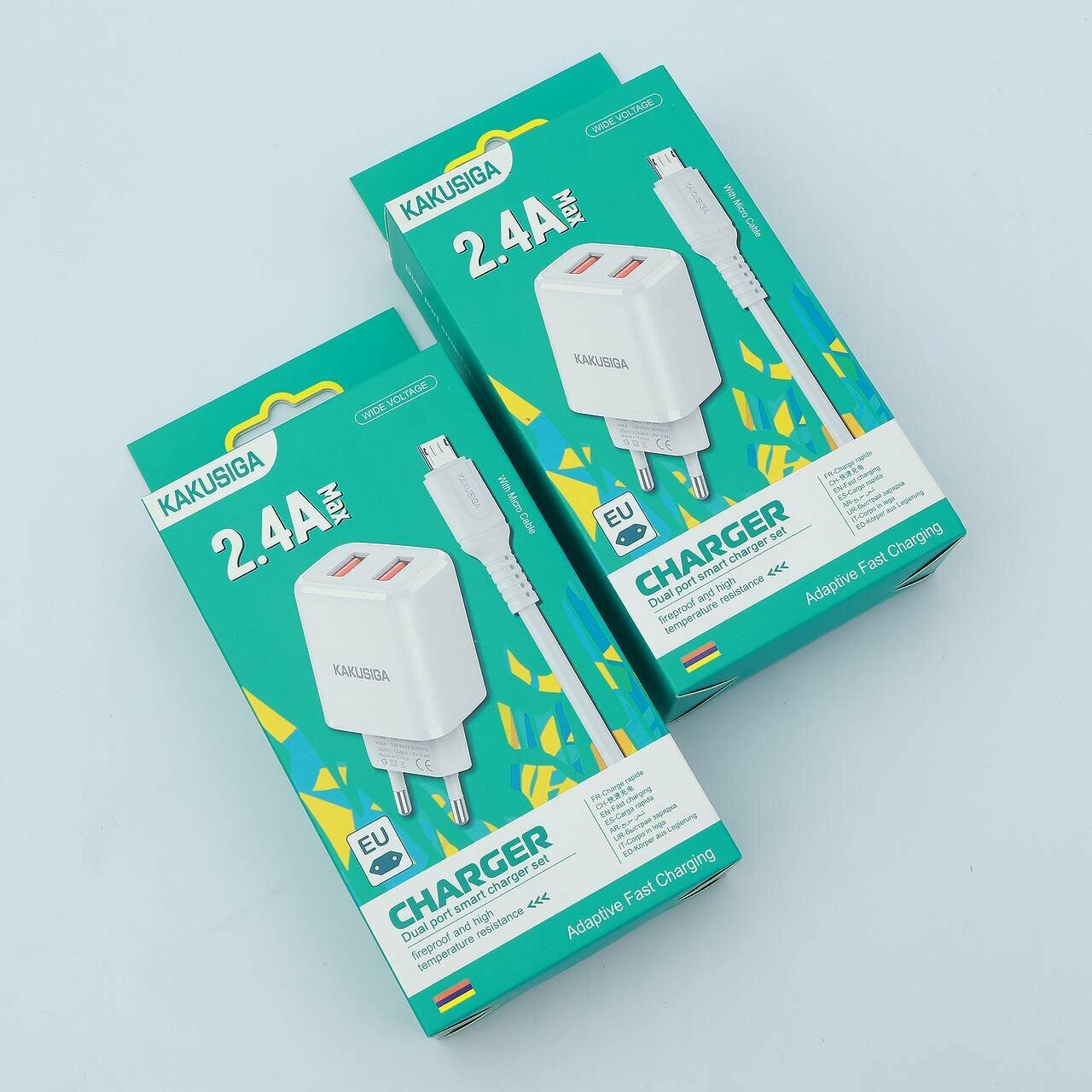 Сетевое зарядное устройство KAKUSIGA KSC-793, Micro USB, черное, универсальное