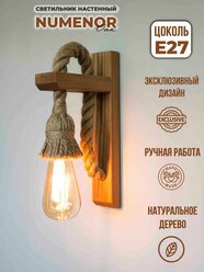 Деревянный настенный светильник NUMENOR OAK E27 цвет Дуб