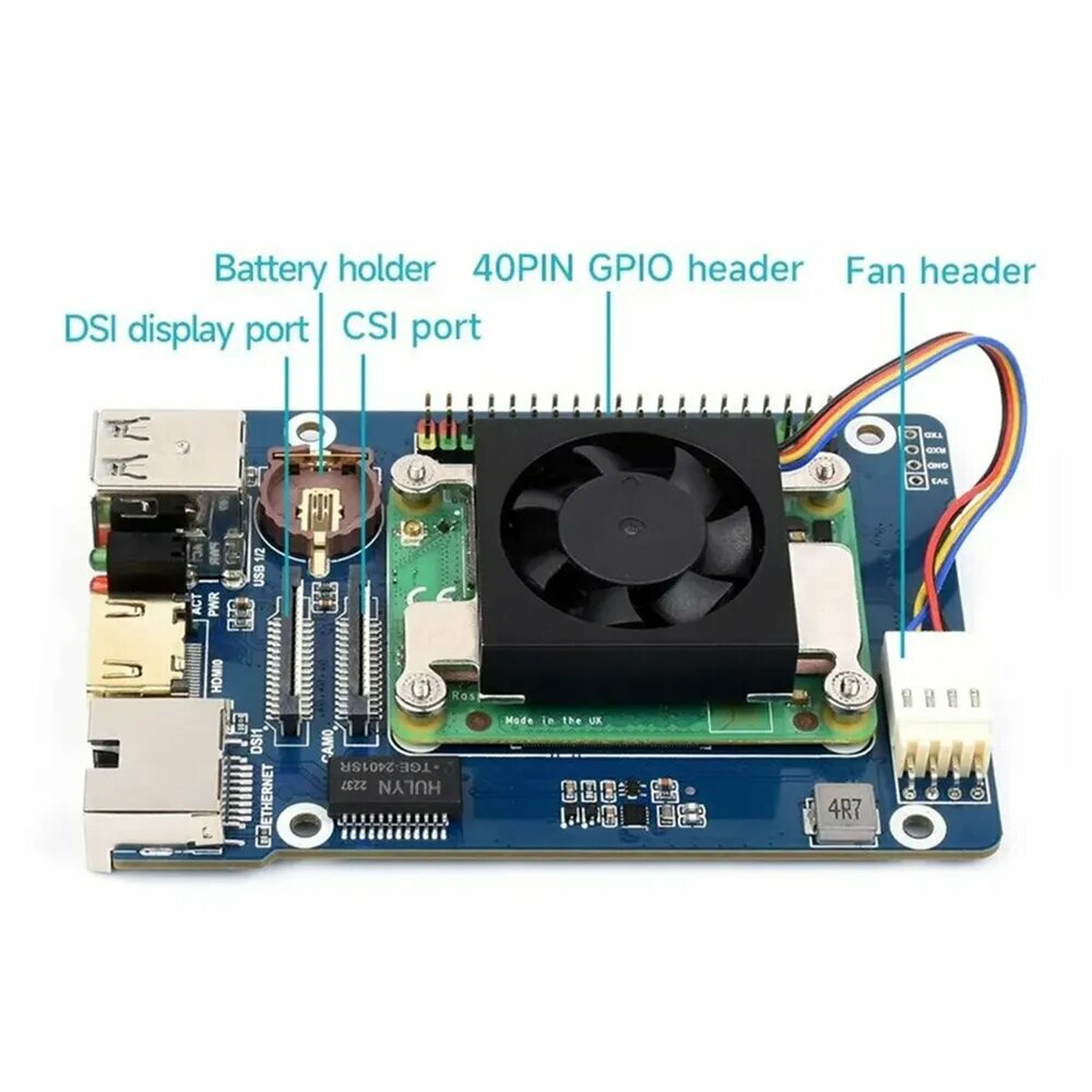 Модуль для Raspberry Pi CM4 Compute NAS Host Storage Server EU Plug_кабель — фото 1