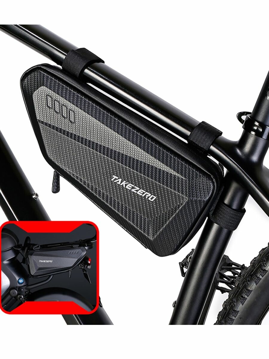 Велосумка на раму водонепроницаемая объем 12 л，Сумка для горного велосипеда сумка для передней балки велосипеда