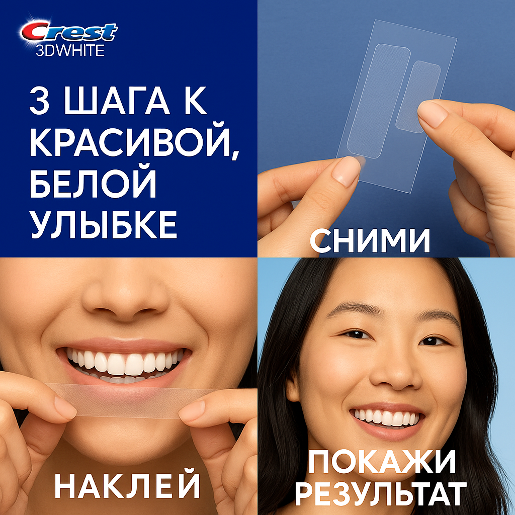 CREST 3D WHITESTRIPS PROFESSIONAL EFFECTS- отбеливающие полоски для зубов (5 пакетиков) — фото 1